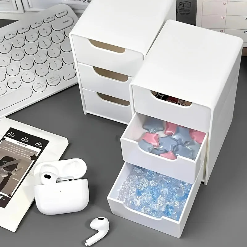 Organiseur de Bureau Empilable — Rangement Élégant à Tiroirs pour Maison & Bureau