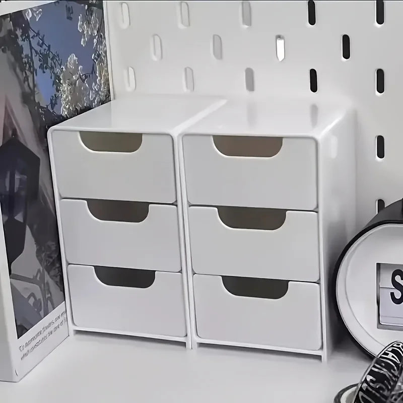 Organiseur de Bureau Empilable — Rangement Élégant à Tiroirs pour Maison & Bureau