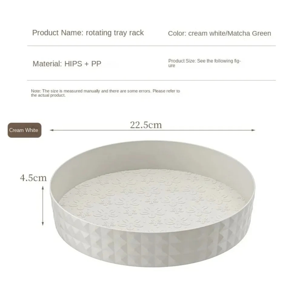 Plateau Rotatif 360° — Organiseur de Cuisine Multifonction pour Épices, Condiments & Fruits