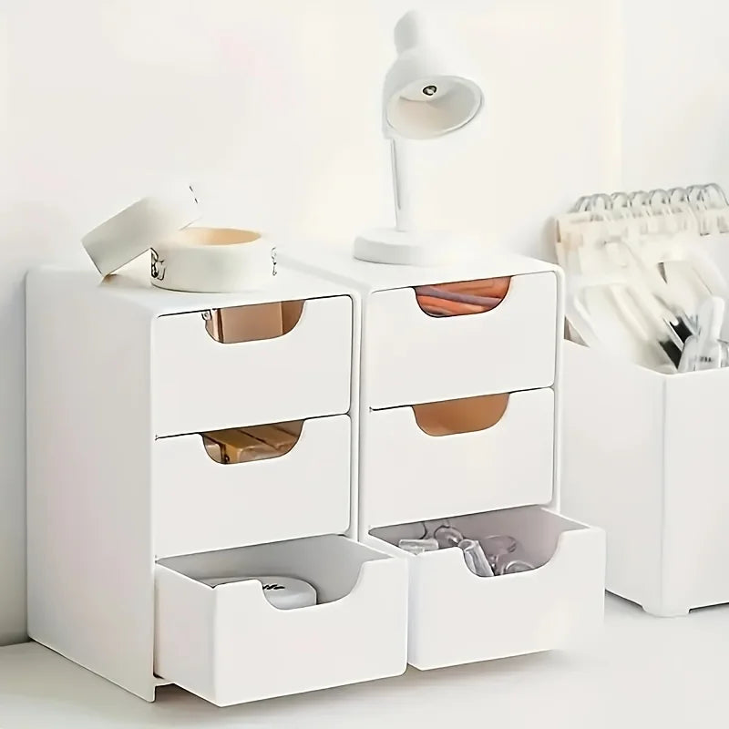 Organiseur de Bureau Empilable — Rangement Élégant à Tiroirs pour Maison & Bureau